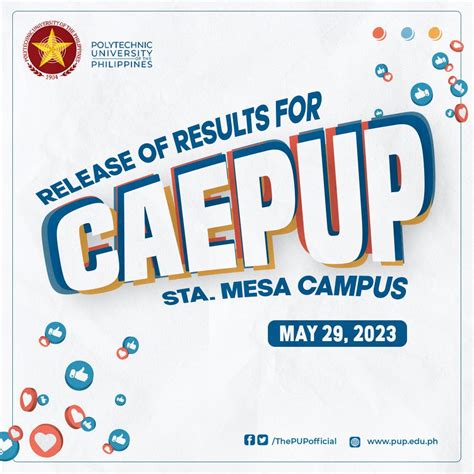 CAEPUP RESULTS RELEASED .